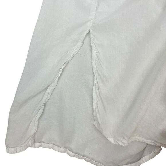 Zara Z1975 Denim Womens Chambray Long Sleeve Button Up Shirt White Size Small - Picture 12 of 14